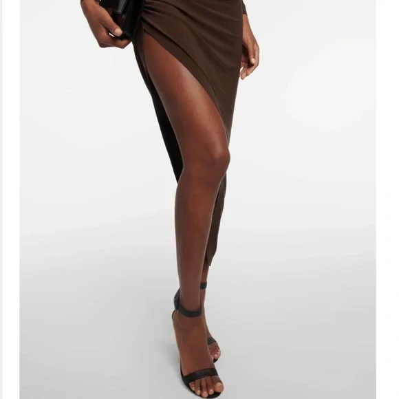 Norma Kamali Brown Asymmetrical Dress - Picture 4 of 13